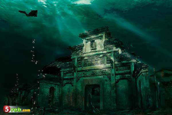 مدينة شيتشنغ الغارقه ، الصين submerged Shicheng City, China