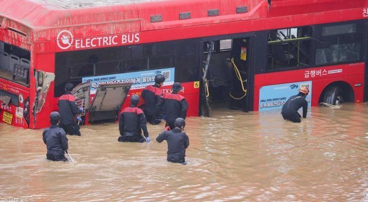 مقتل 33 شخص جراء فيضانات في كوريا الجنوبية