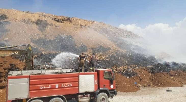 الدفاع المدني: انتهاء عمليات الاطفاء في مطمر النفايات في برج حمود